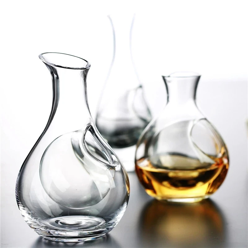 Whiskey Decanter Set Japan Crystal Ice Flask Glass Wine Bottle Hamster Nest Cooling Room Hole Sake Glass Beer Cooler Wine Dispenser Carafe Decanter