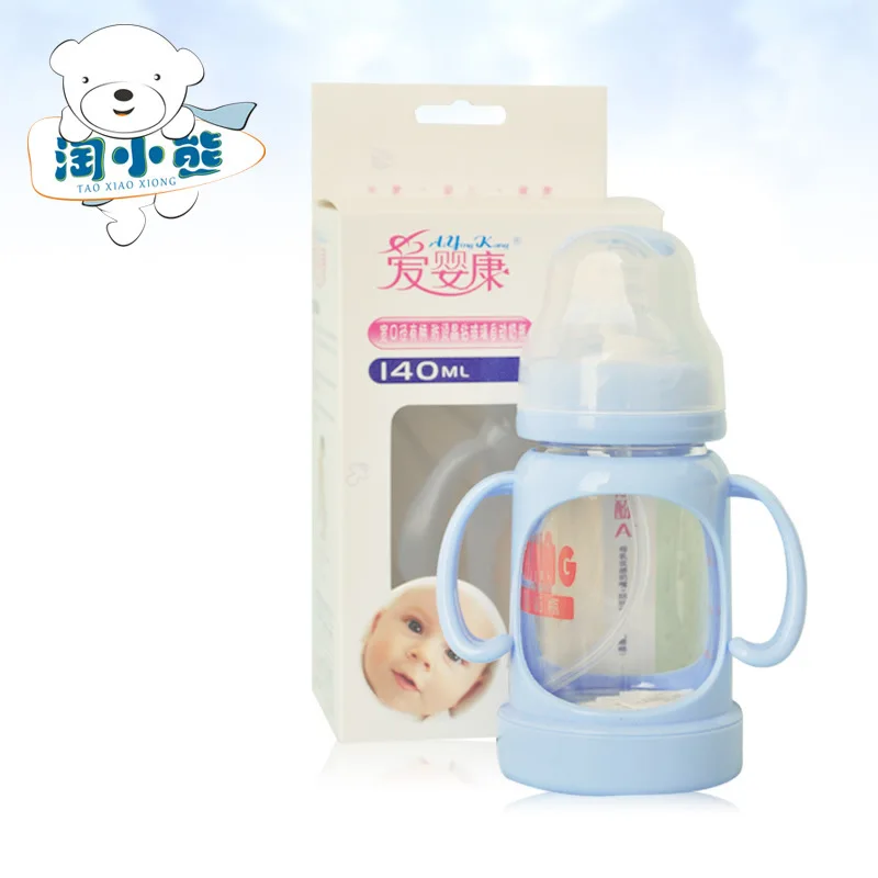 

140ml Petiolosa Heat Resistant Glass Feeding Bottles Crystal Diamond Glass Feeding Bottles
