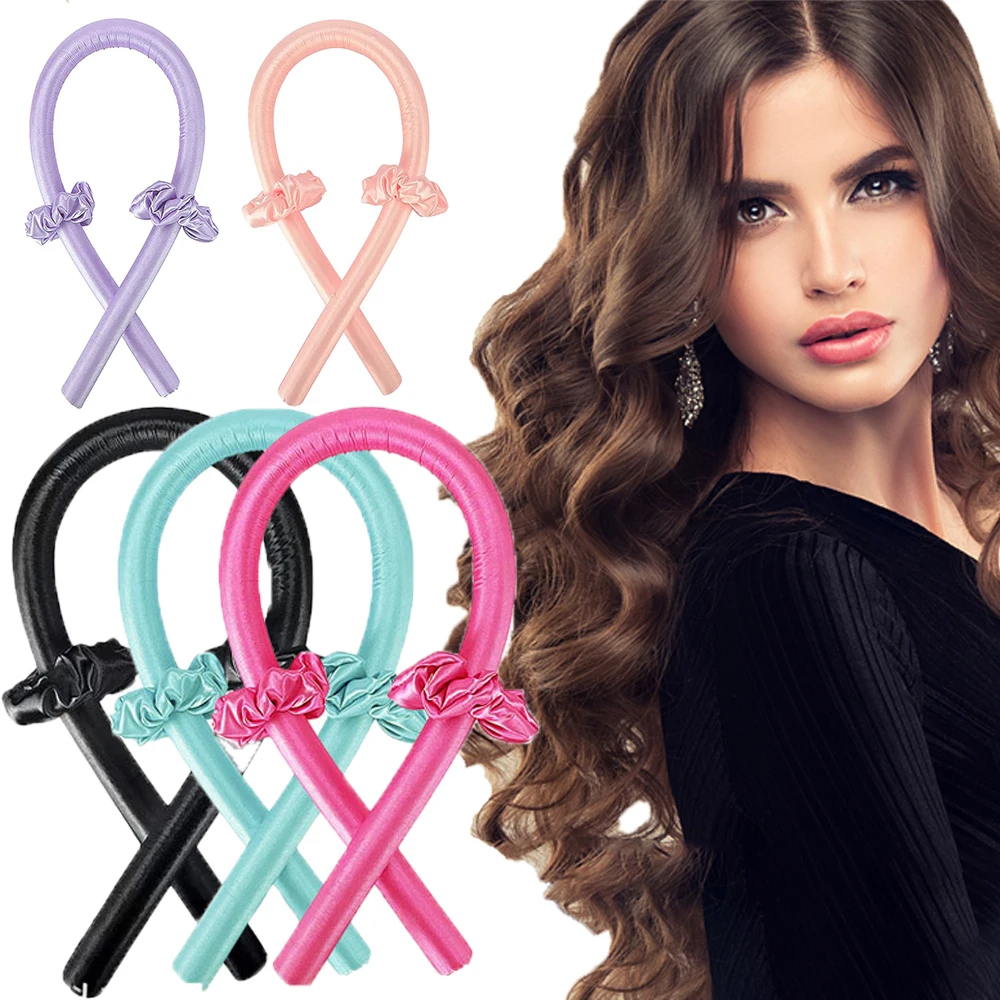 Heatless Curling Rod Headband Lazy Curler Make Hair Soft Shiny Hairdressing Tools Curls | Красота и здоровье