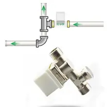 AC 220V латунь 1/" Электрический Соленоидный клапан Вода Воздух N/C нормально Закрытая вода