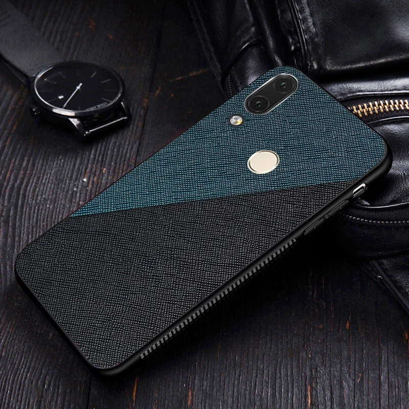 Etui, чехол, чехол, для Xiaomi Redmi Note 7 pro Note7 тканевая ткань Texure Bumper SiIicone мягкий бампер рамка задняя крышка чехол для телефона s