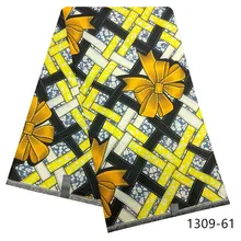 Анкара воск блок ткань африканская ткань для платья Воск Принт хлопок парча ткань текстиль 6 ярдов Дашики ткань 1309