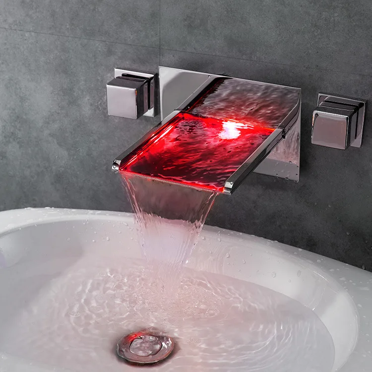

Benefit Margin Bring Led Lamp 3 Paper Set Waterfall Effluent Dark Outfit Cold Hot Water Basin Faucet