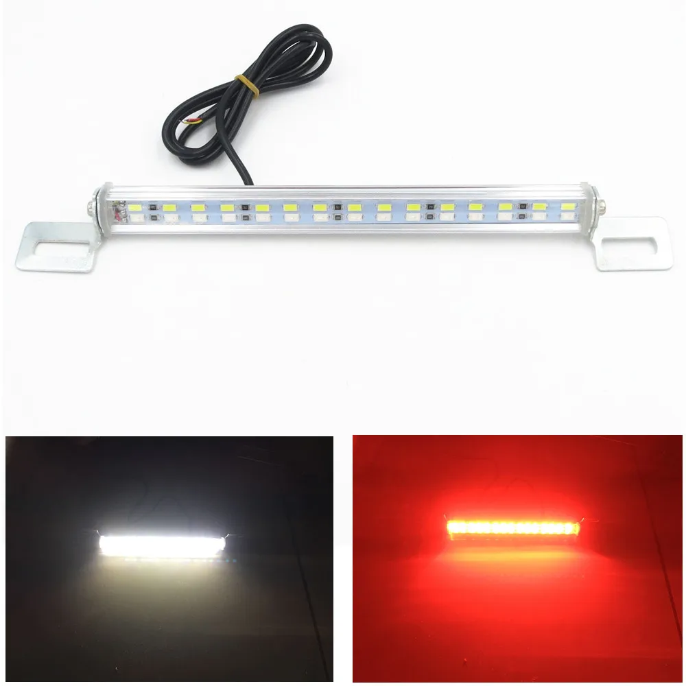 Белый/красный 30 SMD светодиодный задний фонарь стоп сигнал для номерного знака