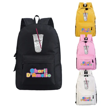 

Sac A Dos Bookbag Mochila Charli Damelio Backpack Women Plecak Laptop Back Pack Men School Bags for Teenage Girls Travel Bagpack