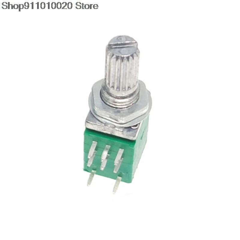 5pcs RV097NS 8pin B 10K 50K 100K RV097 RK097NS single linked potentiometer with switch audio shaft 15mm power amplifier sealing
