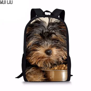 

Customized Yorkshire Animal Print Kids Girls Boys Book Shoulder Cool Backpack Children Kawaii Backpacks Lovely Dog Rucksack New