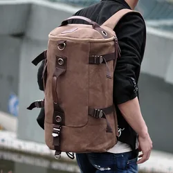 Waterproof Backpack Drawstring Shoulder Bag Men Travel Backpack Large Capacity Student School Bags Cylindrical big capacity bag