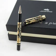 Jinhao 5000 винтажная Роскошная металлическая шариковая ручка с красивой текстурой дракона, черная и Золотая чернильная ручка для офиса и бизнеса
