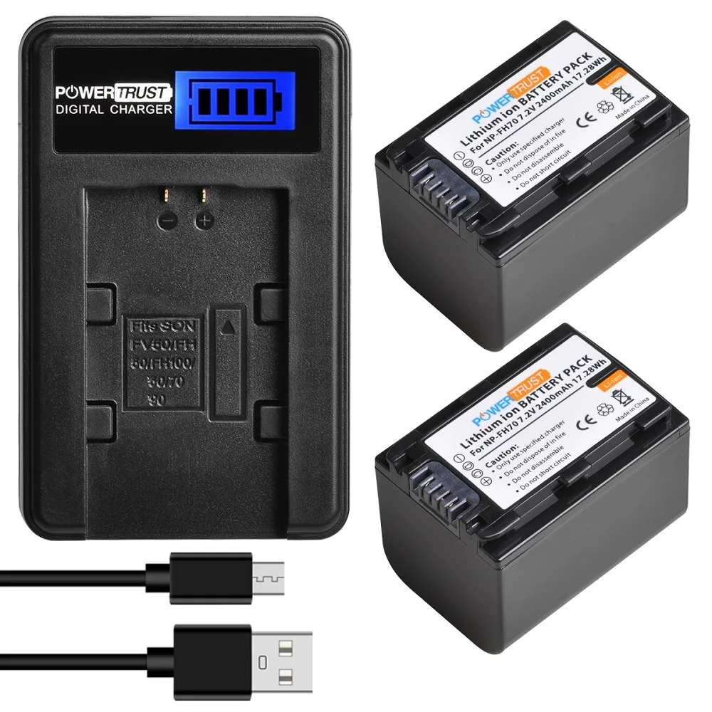 Аккумулятор и зарядное устройство PowerTrust для Sony NP-FH70
