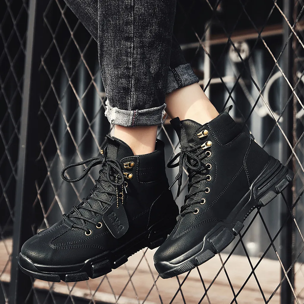 Осенне зимние мужские ботинки ботильоны в спортивном стиле Мужская зимняя