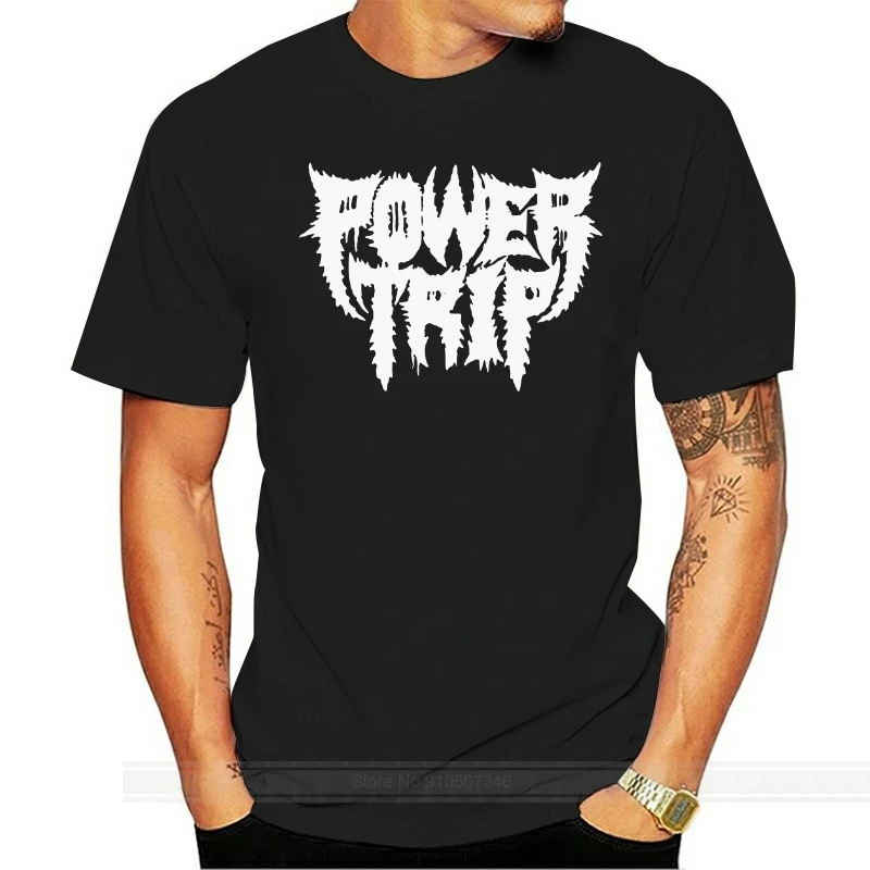Футболка Neu Power Trip с логотипом металлической ленты забавная футболка в стиле