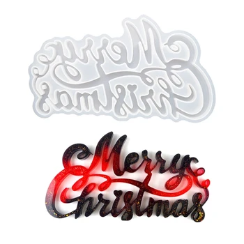 

Merry Christmas Resin Molds Epoxy Casting Molds for DIY Table Decoration Home Ornament Xmas Gift Mold Art Crafts Tools