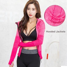 Быстросохнущая спортивная женская куртка для занятий йогой, фитнесом, бега, куртки с длинным рукавом на молнии, куртки с капюшоном, женская одежда высокого качества