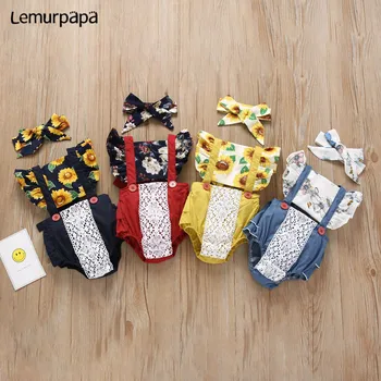 

Summer Baby Clothes Girl Romper Newborn 0-3Y Baby Onesie Flower Infant Baby Outfit Jumpsuits One Piece Outfit Clothing Rompers