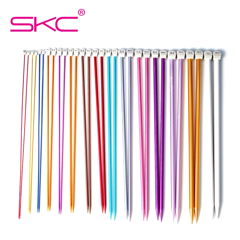 SKC35cmKnittingNeedles30pcssetAluminumStraightKnittingNeedles