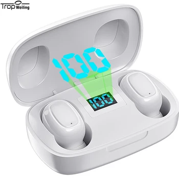

LCD Bluetooth 5.0 Earphone For Xiaomi Redmi TWS Wireless Earphone Handsfree Earbuds Voice Control Noise Reduction Tap AI Control