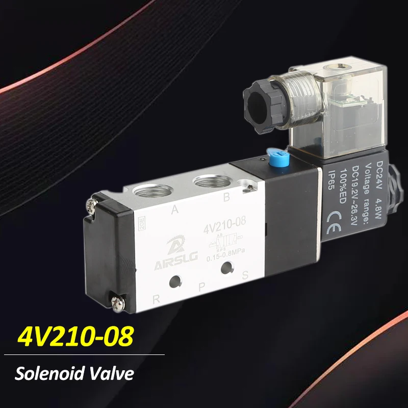 4V210 08 2 Позиция 5 трехходовых электромагнитных клапана 12V 24V 110V 220V одновитковая
