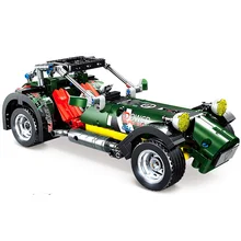 Kazi ky1025 carter 7 série técnica puxar para trás blocos de construção do carro modelo tijolos brinquedos para crianças meninos presente