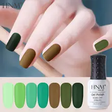 HNM зеленый цвет серии гель лак для ногтей нужно матовый топ краска эмалированный праймер лак замочить от УФ светодиодный набор ламп Полупостоянный лак