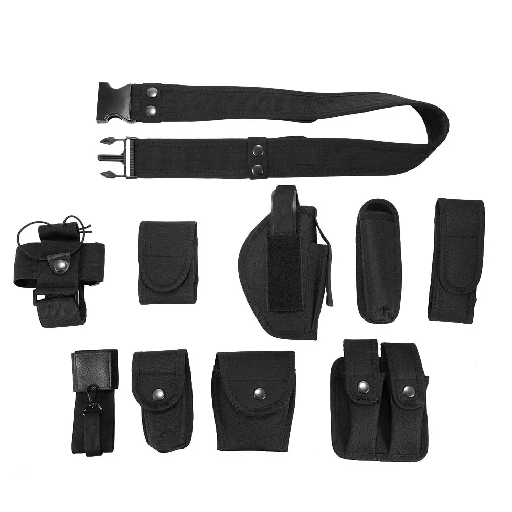 

Tactical Belt 10 Pieces Multi-functional Outdoor Ten Pieces Belt Security Staff Ten Pieces