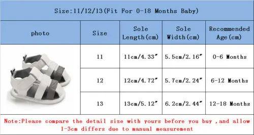 Summer Baby Girl Boy Cute Sandal Newborn Infant Casual Outdoor Crib Shoe 0-18 Months New
