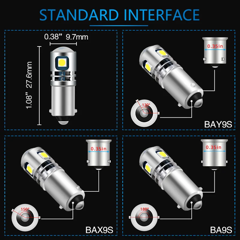NAO H21W T4W BA9S LED Blub BAX9S BAY9S 12V 24V H6W ƿ A3 ڵ ĸ Ȱ  H5W LED 2835 ȭƮ ڵ   