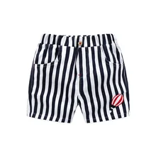 Новинка года; шорты в черно-белую полоску в Корейском стиле для мальчиков; Детская повязка на голову с поясом; удобная повседневная одежда