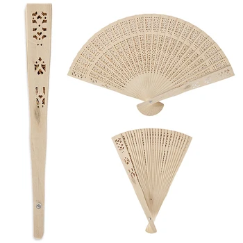 

Hand-made Wooden Folding Fan Hollow Wood Carving Craft Fan Aroma Floral Pattern Ladies Temperament Dance Performance Wooden Fan