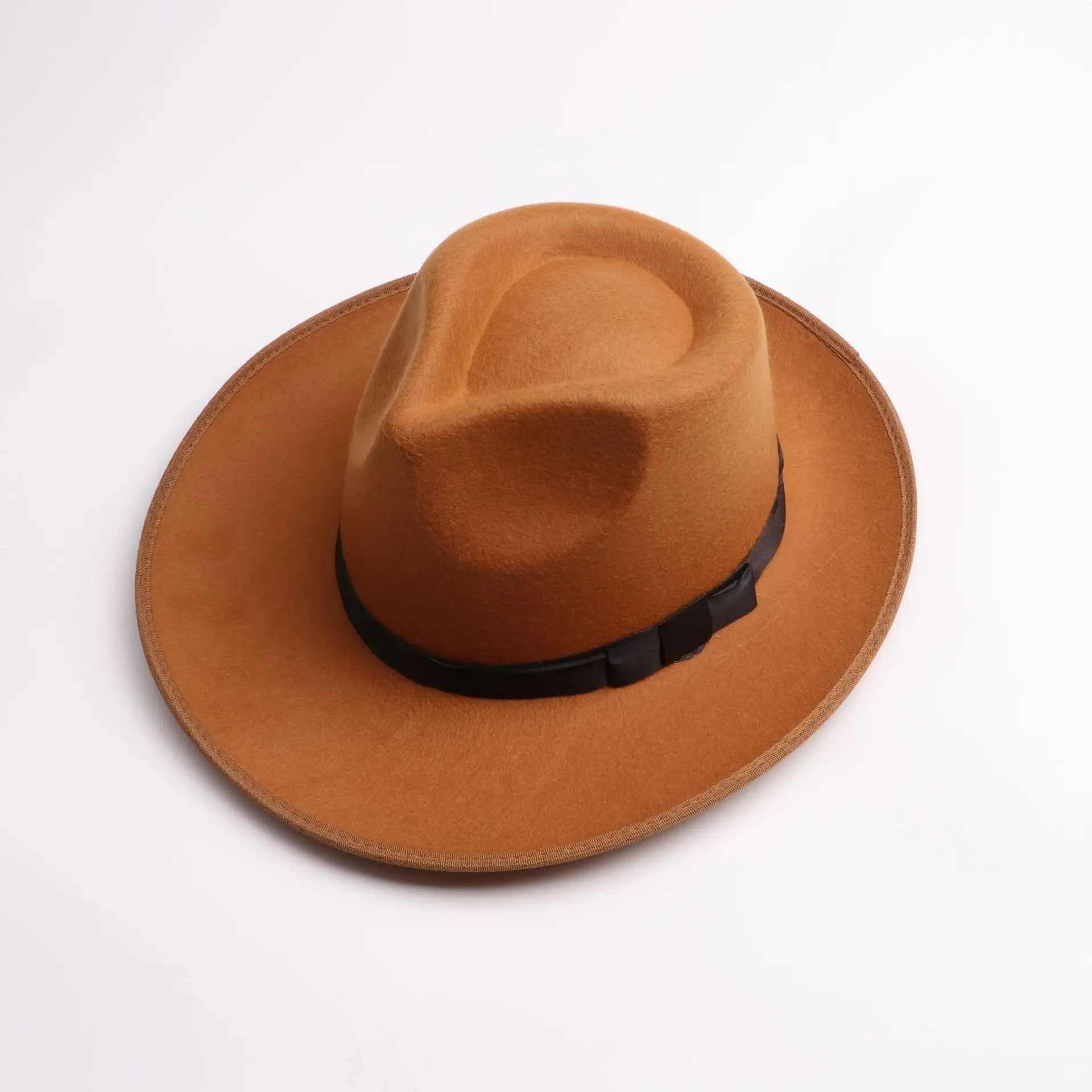 Brown Crushable Cowboy Fedora Hats 
