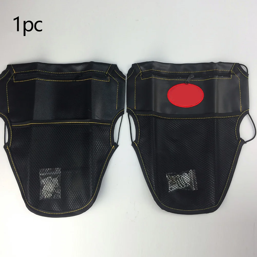 New Organizer Storage Bag PU Leather Portable Scooter Container Durable Under Seat Universal Cycling Motorcycle Windshield Front |