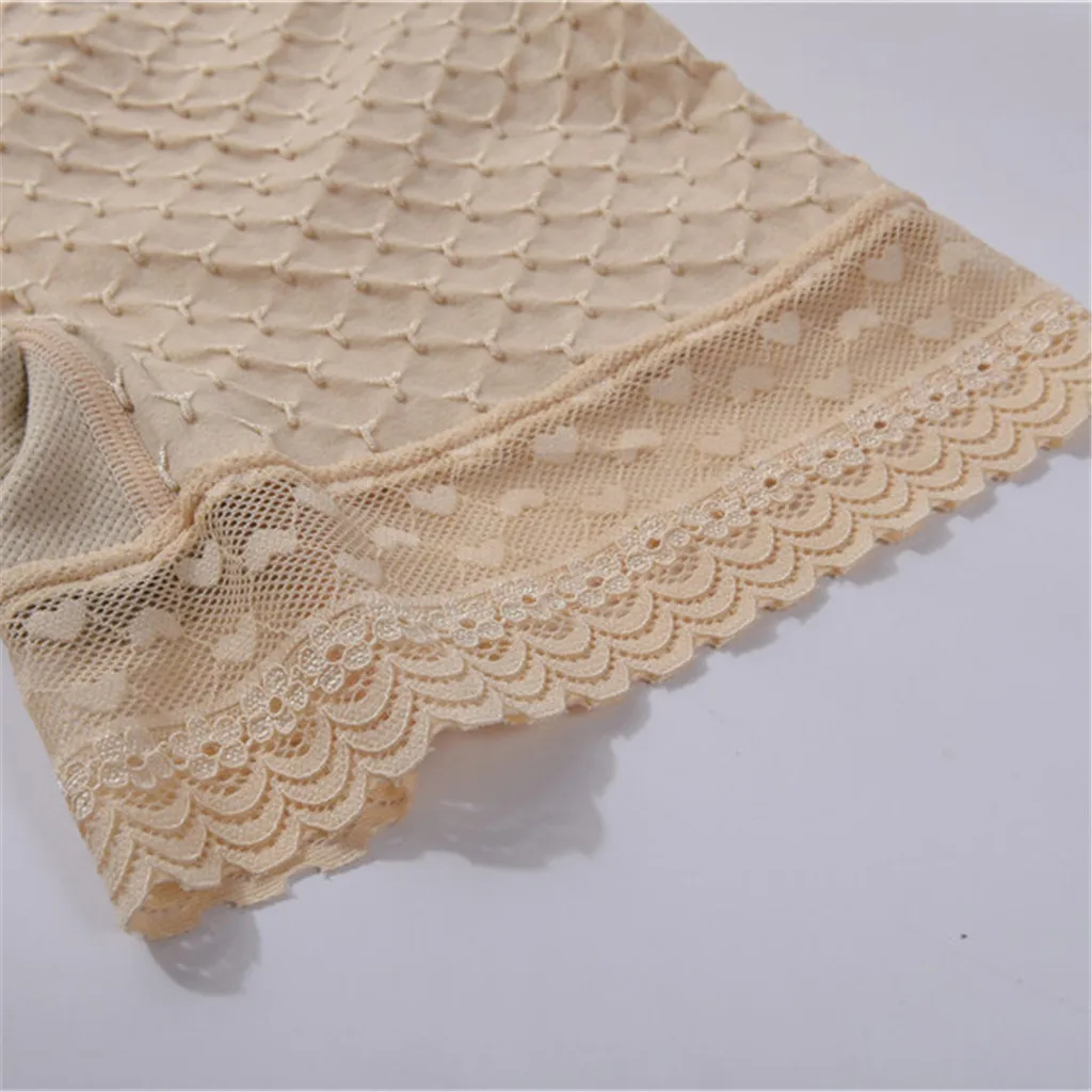 Women free size sexy flower lace safety short pants comfortable panties anti-peeping female high waist Underpants Panties SF3M