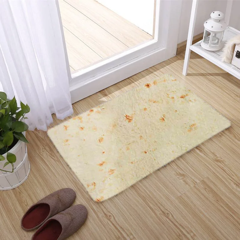 41x60 см мексиканский буррито ковер 3D Кукуруза Tortialla ванная комната ковер коралловый бархат Противоскользящий коврик пол ковер