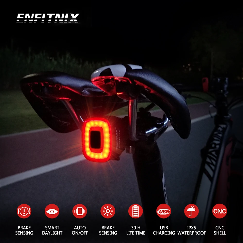 ENFITNIX CubeliteII 2 задние фонари велосипеда умный датчик стоп сигнала Xlite100 Cubelite II
