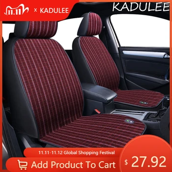 

KADULEE 12V Heated car seat cover for Skoda all models rapid superb yeti kodiaq octavia fabia Winter Pad Cushions car seats