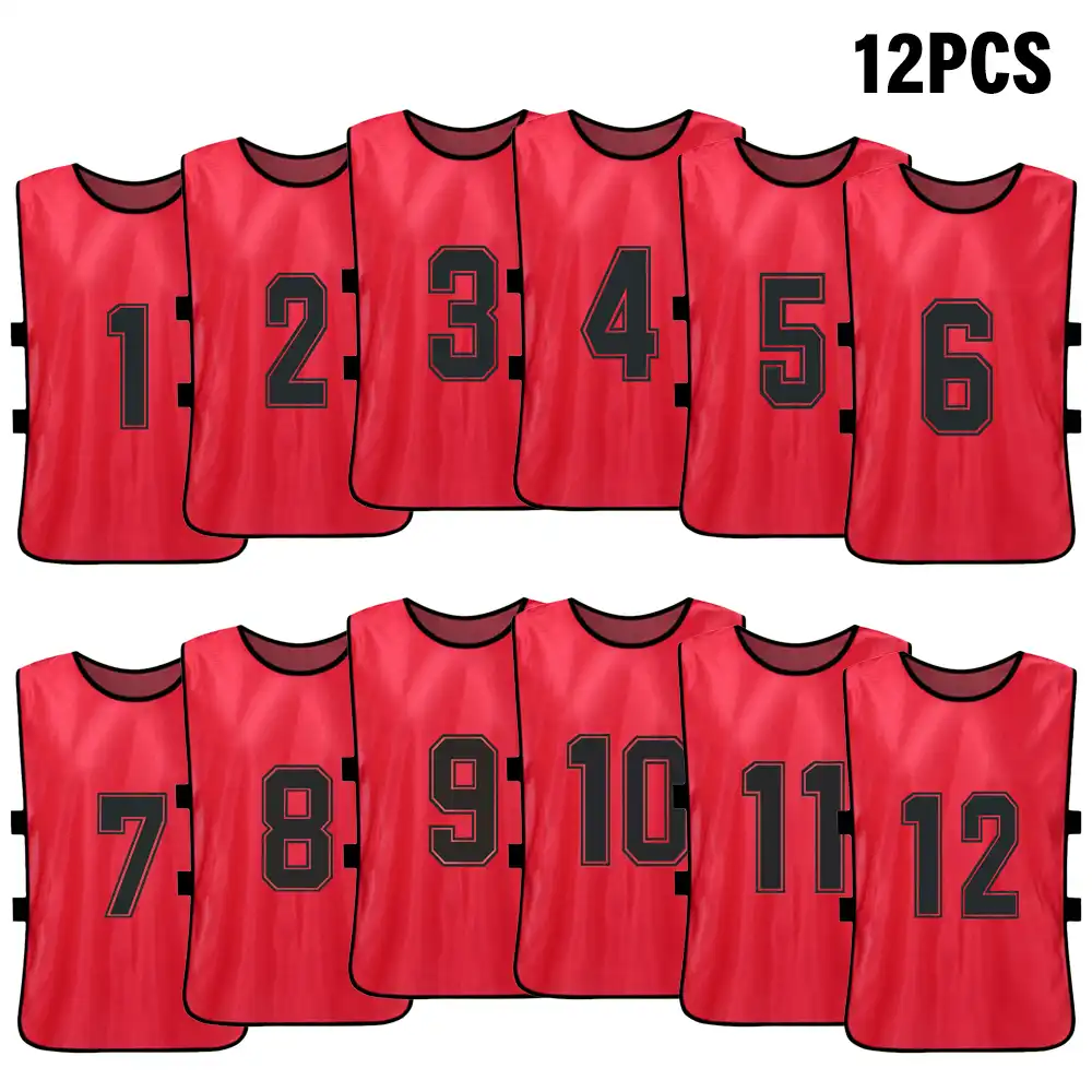 numbered practice jerseys