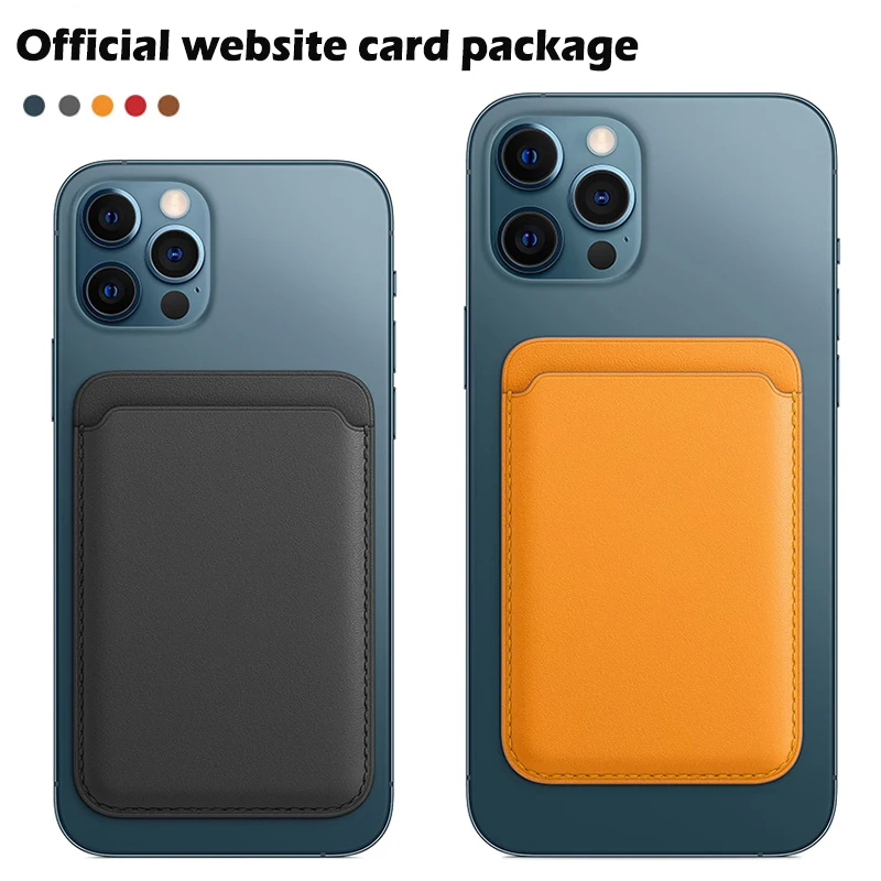 Оригинальный Роскошный чехол Magsaf для iPhone 12 Pro Max 5G кожаный чехол-бумажник Mini