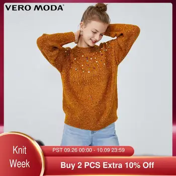 

Vero Moda Women's Vintage Colorful Button Decorated Round Neck Knitwear Sweater | 319413510