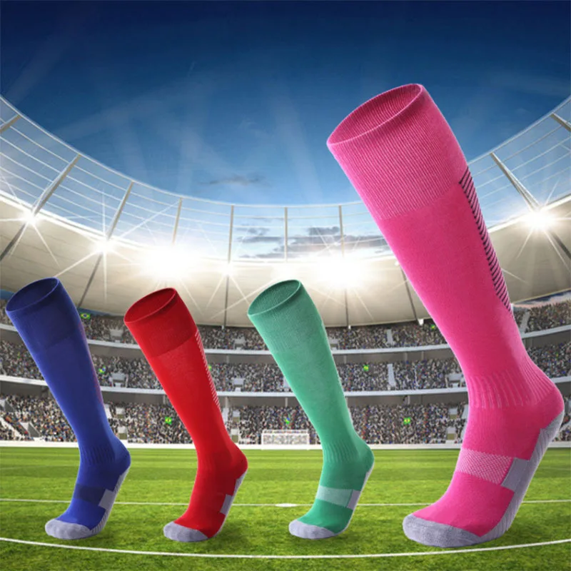 New Adult Kids Professional Sports Soccer Socks Knee High Football Sock Europe Club Breathable Training Running Boy |