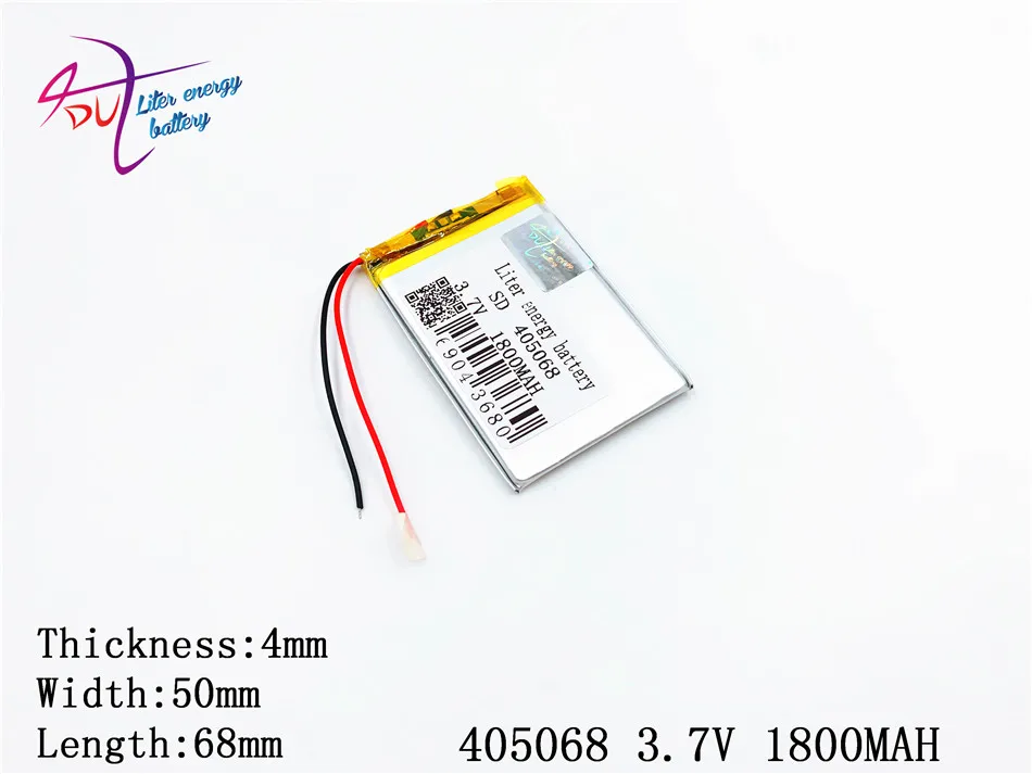 Литиевая батарея 3,7 V планшет 405068 1800MAH MP4 MP5 gps Цифровые Карты колонки