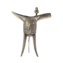 Китайское античное архаическое тиснение треугольник чашка вина Декор коллективные ремесло D5BD