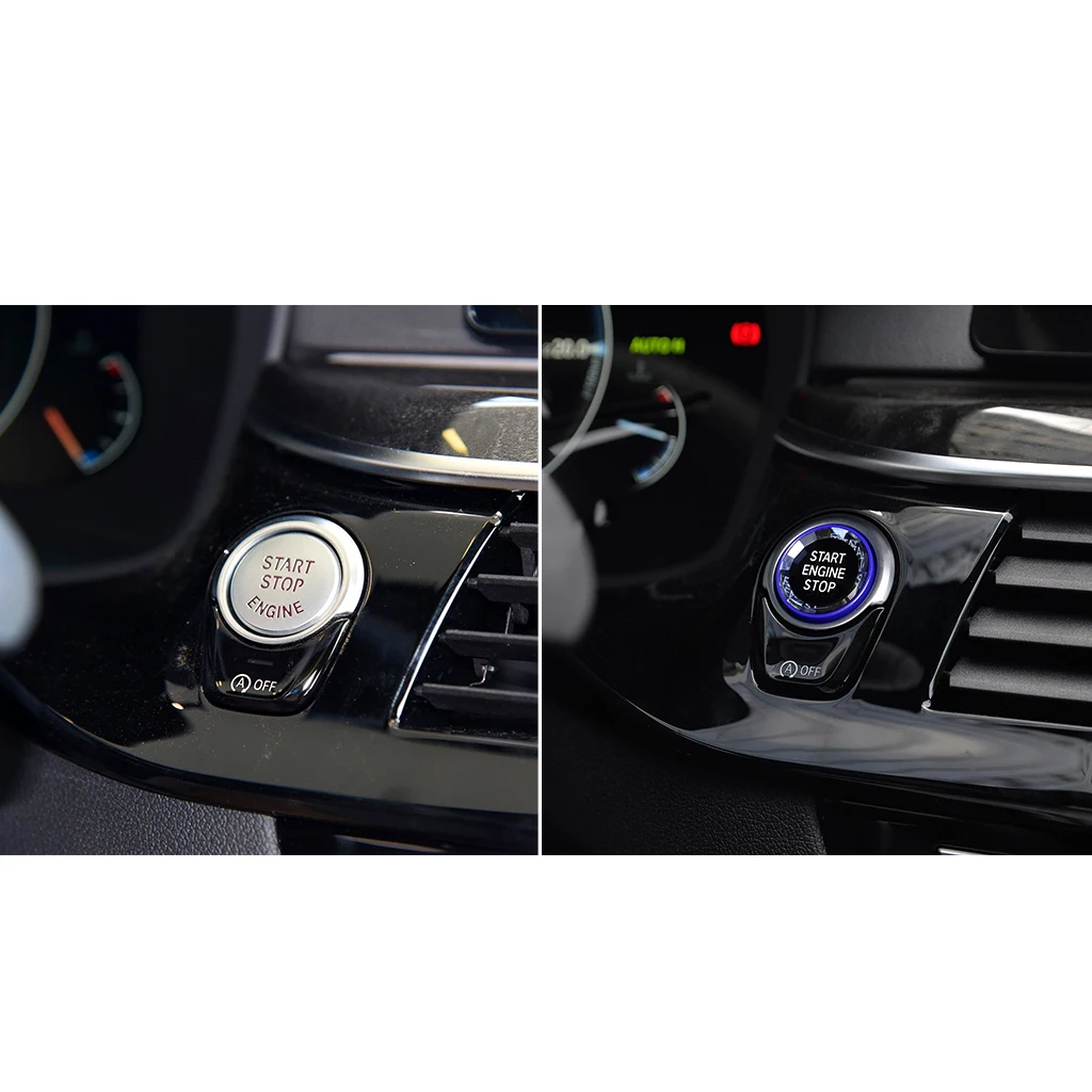 Авто Алмазный кристалл Start Stop переключатель для G F серии F30 F10 G20 F48 G30 F16 ABS синяя Автомобильная кнопка запуска и остановки автозапчасти