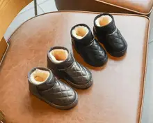 

Winter Baby Girls Boys Snow Boots Warm Outdoor Children Boots Waterproof Non-slip Kids Plush Boots Infant Cotton Shoes