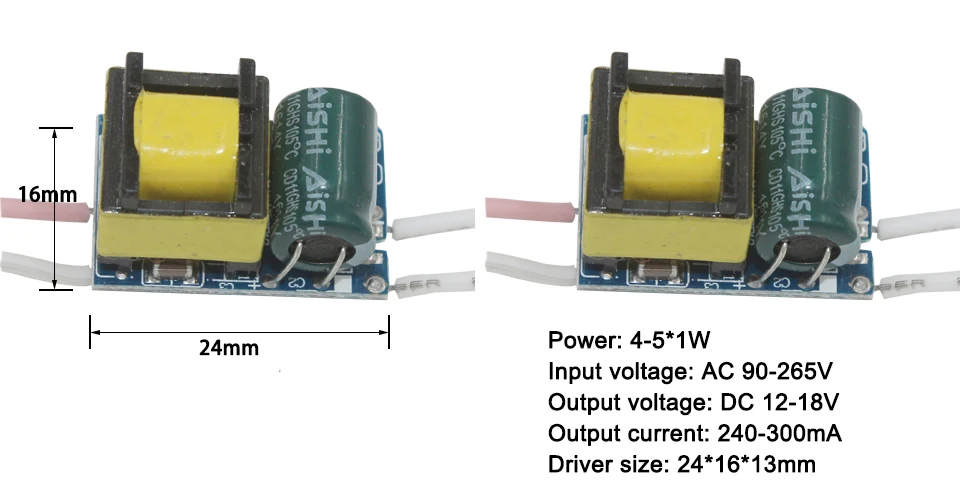 1pce 1-3 Вт 4-7 Вт 8-12 Вт 12-18 Вт 18-24 Вт 25-36 Вт Светодиодный светильник трансформатор адаптер питания для светодиодный чип светодиодный светильник