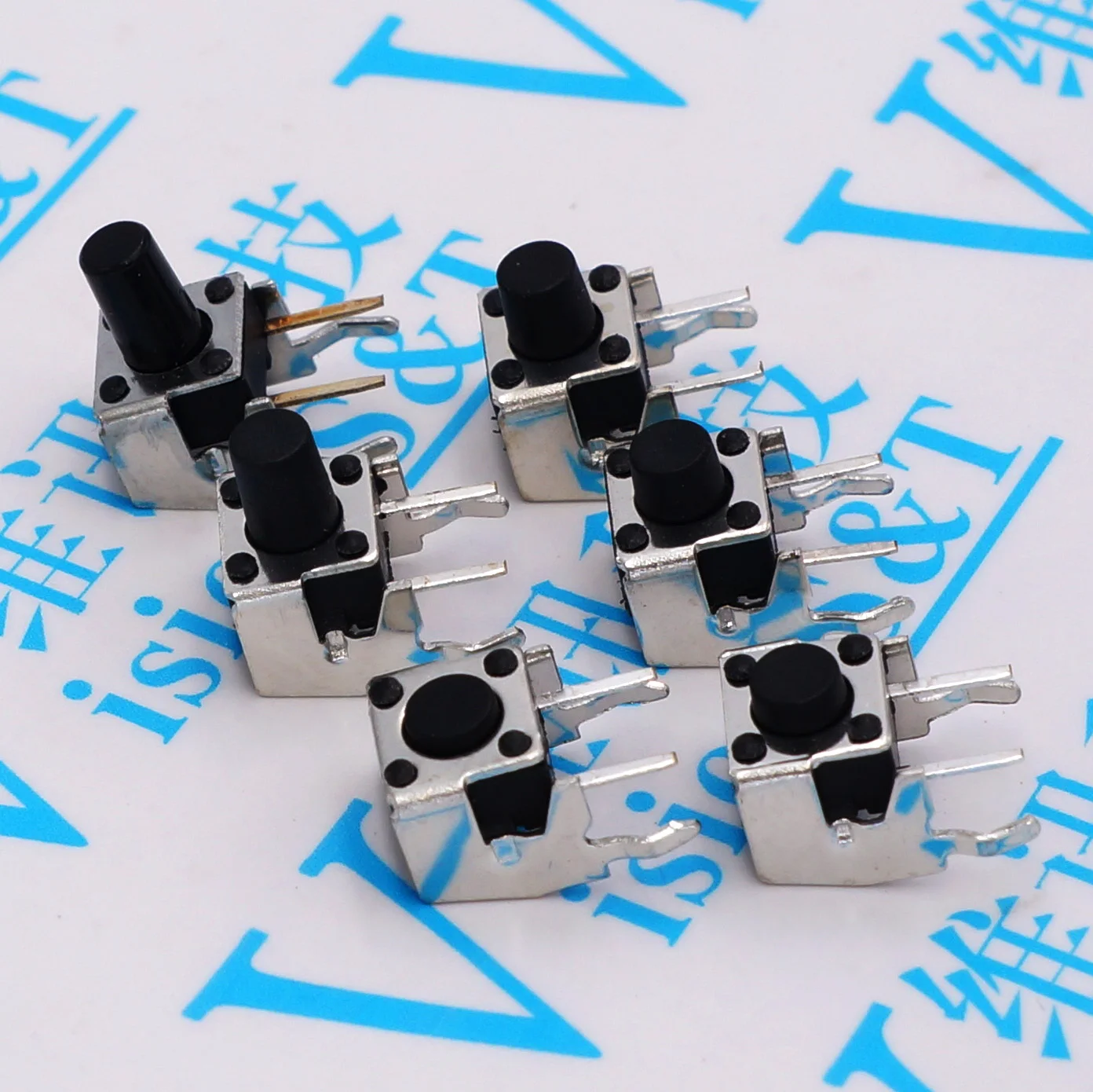 6x6xH = 4 3/5/6/7/7.5/8/9/9.5/10/11/12 мм Высокое правый угол 4PIN Тактильные Такт кнопочный Микровыключатель прямой втыкаемый