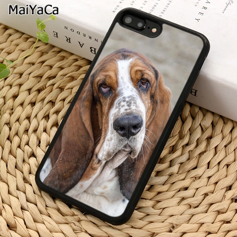 MaiYaCa funny Basset Hound Dog Phone Case For iPhone X XR XS 11 12 13 Pro MAX 5 6 7 8 Plus Samsung Galaxy S8 S9 S10 | Мобильные