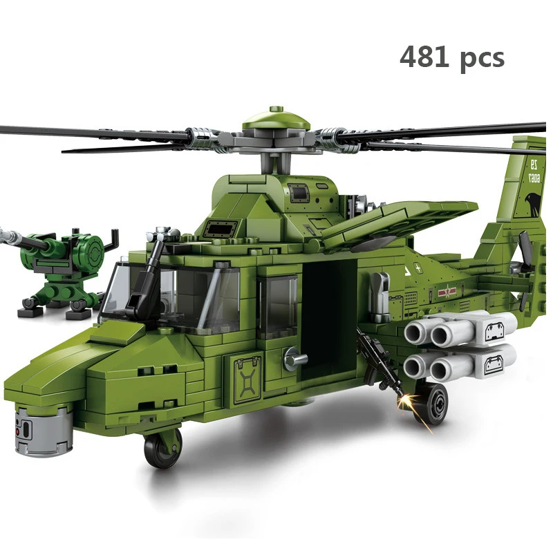 

481pcs Building Blocks Utility Helicopter Blocks Military Series Model Bricks Compatible Building Blocks Toys For Chlidren