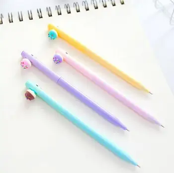

4 pcs/lot Sweet Candy Cake Press Gel Pen Signature Pen Escolar Papelaria School Office Supply Promotional Gift