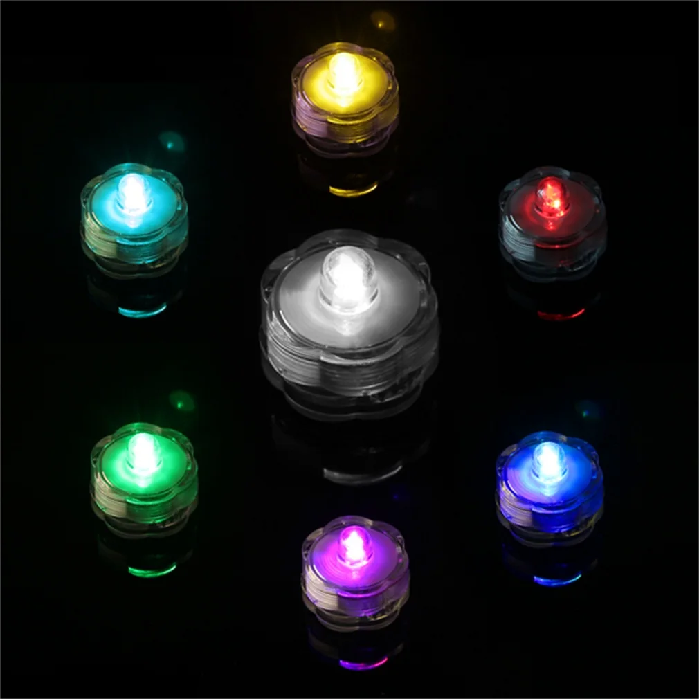 20 шт светодиод floralyte лампы в форме свечи TeaLight погружной Водонепроницаемый Беспламенного многоцветный