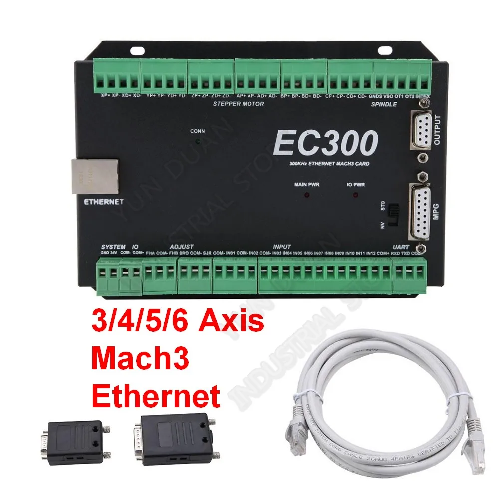 300KHz EC300 Ethernet Motion Controller 3 Axis/4Axis/5Axis/6Axis CNC for Mach3 